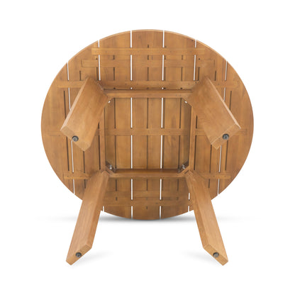 Moe's Home Delta Teak Round Outdoor Dining Table