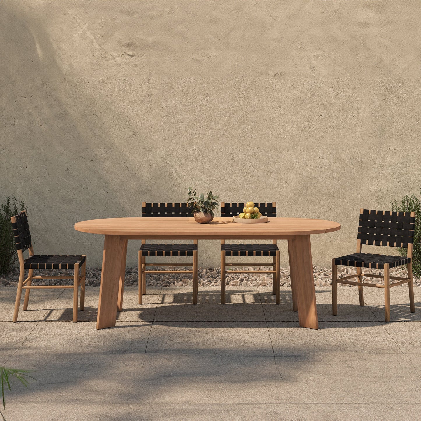 Delta Oval Teak Outdoor Dining Table