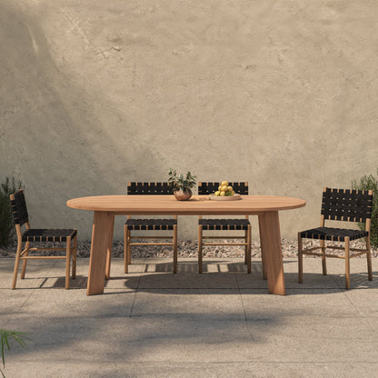 Delta Oval Teak Outdoor Dining Table
