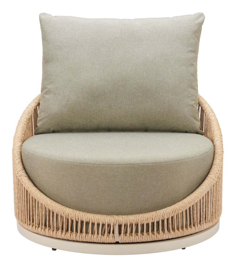 Zuo Modern Cabana Olefin Fabric Swivel Outdoor Accent Chair