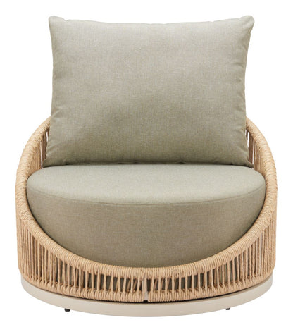 Zuo Modern Cabana Olefin Fabric Swivel Outdoor Accent Chair