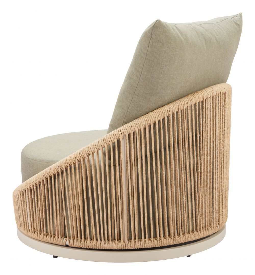 Zuo Modern Cabana Olefin Fabric Swivel Outdoor Accent Chair