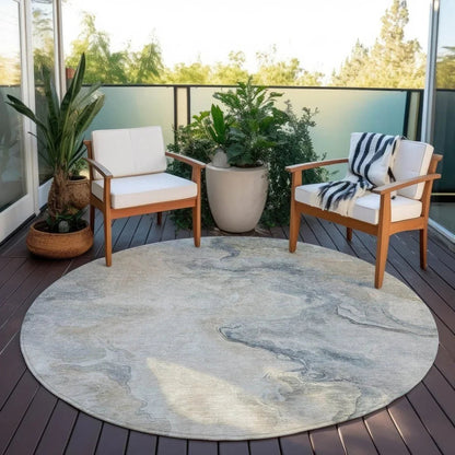 LOOMLAN Rugs Caelanor Brown Washable Indoor-Outdoor Rug