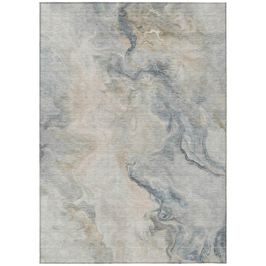 LOOMLAN Rugs Caelanor Brown Washable Indoor-Outdoor Rug