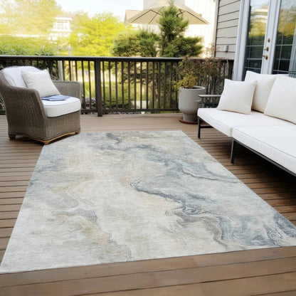 LOOMLAN Rugs Caelanor Brown Washable Indoor-Outdoor Rug