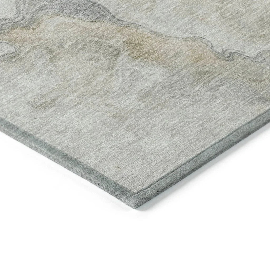 LOOMLAN Rugs Caelanor Brown Washable Indoor-Outdoor Rug