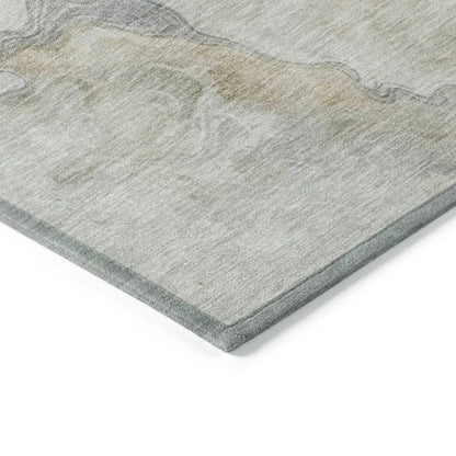 LOOMLAN Rugs Caelanor Brown Washable Indoor-Outdoor Rug