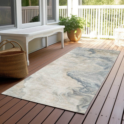 LOOMLAN Rugs Caelanor Brown Washable Indoor-Outdoor Rug