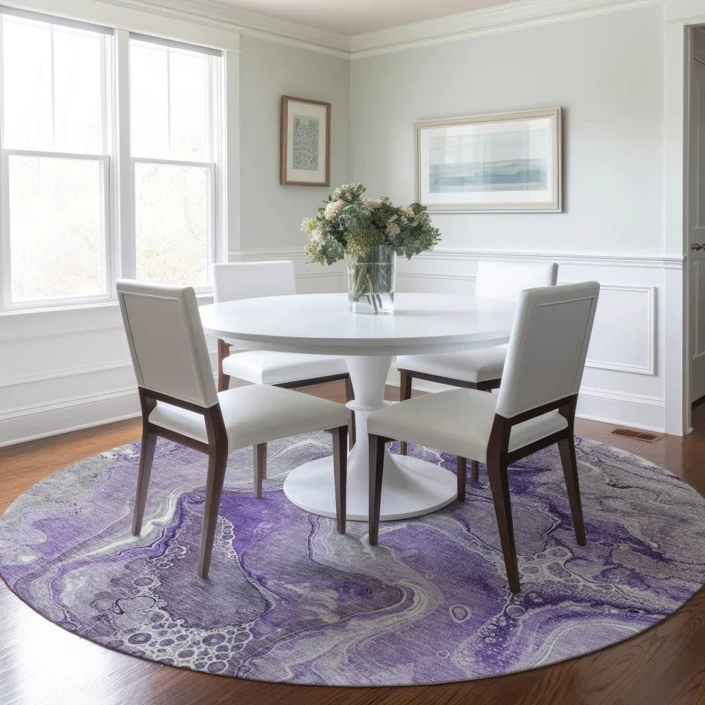 Caelara Purple Washable Indoor - Outdoor Rug - LOOMLAN - LOOMLAN Rugs - Outdoor Rugs