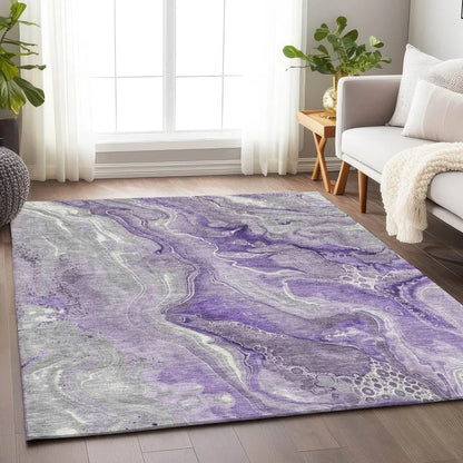 Caelara Purple Washable Indoor - Outdoor Rug - LOOMLAN - LOOMLAN Rugs - Outdoor Rugs