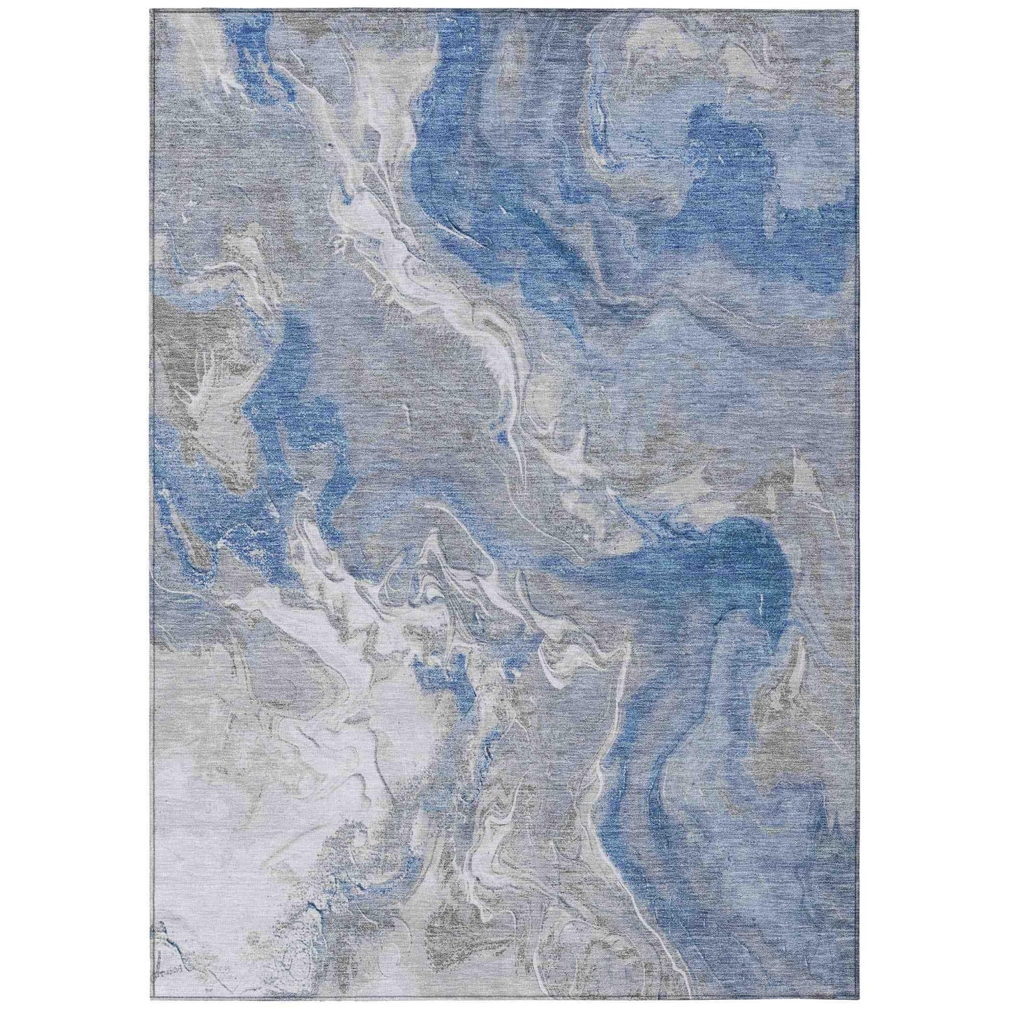 Caelaris Blue Washable Indoor - Outdoor Rug - LOOMLAN - LOOMLAN Rugs - Outdoor Rugs
