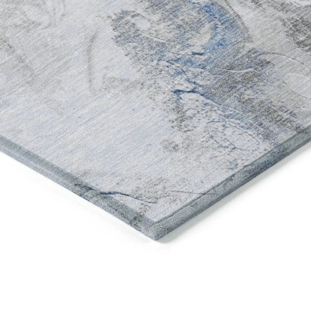 Caelaris Blue Washable Indoor - Outdoor Rug - LOOMLAN - LOOMLAN Rugs - Outdoor Rugs