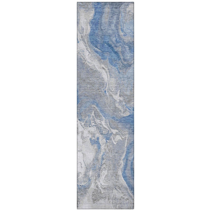 Caelaris Blue Washable Indoor - Outdoor Rug - LOOMLAN - LOOMLAN Rugs - Outdoor Rugs