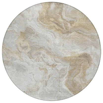 LOOMLAN Rugs Caelaris Ivory Washable Indoor-Outdoor Rug