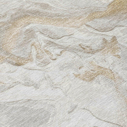 LOOMLAN Rugs Caelaris Ivory Washable Indoor-Outdoor Rug