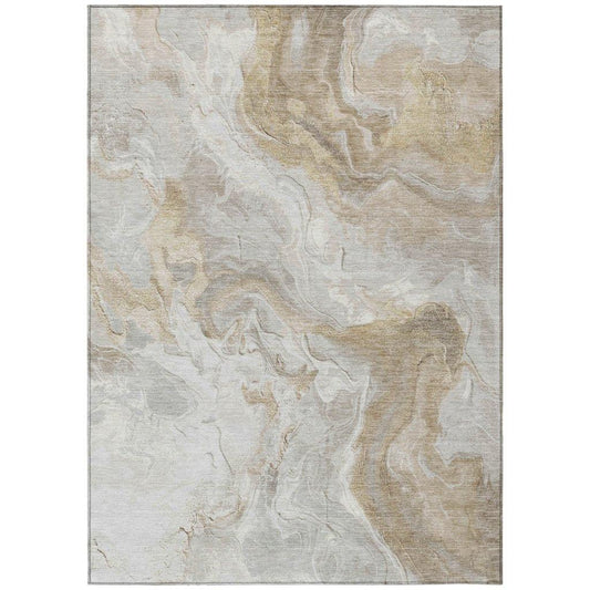 LOOMLAN Rugs Caelaris Ivory Washable Indoor-Outdoor Rug