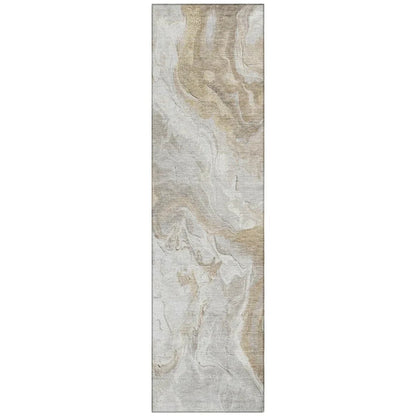 LOOMLAN Rugs Caelaris Ivory Washable Indoor-Outdoor Rug