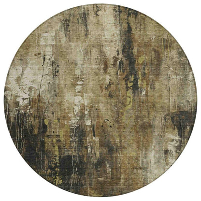 LOOMLAN Rugs Caelion Beige Washable Indoor-Outdoor Rug