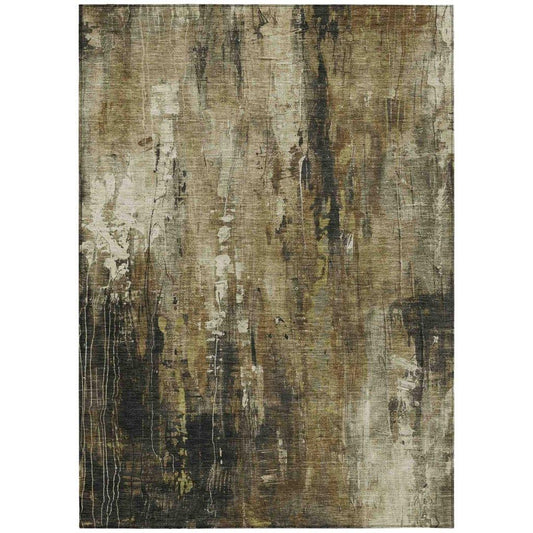 LOOMLAN Rugs Caelion Beige Washable Indoor-Outdoor Rug