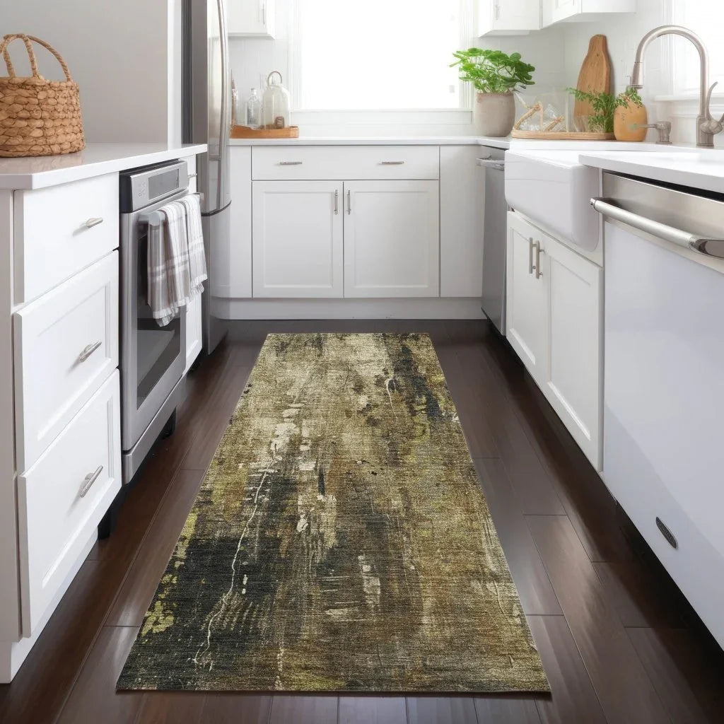 LOOMLAN Rugs Caelion Beige Washable Indoor-Outdoor Rug