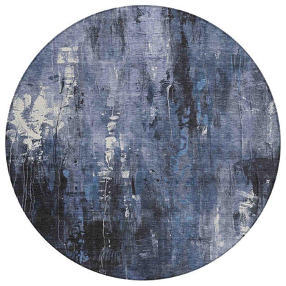 LOOMLAN Rugs Caelion Blue Washable Indoor-Outdoor Rug