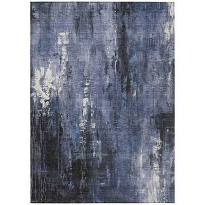 LOOMLAN Rugs Caelion Blue Washable Indoor-Outdoor Rug