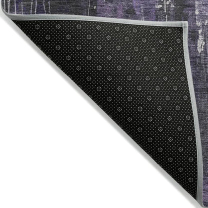 LOOMLAN Rugs Caelion Purple Washable Indoor-Outdoor Rug