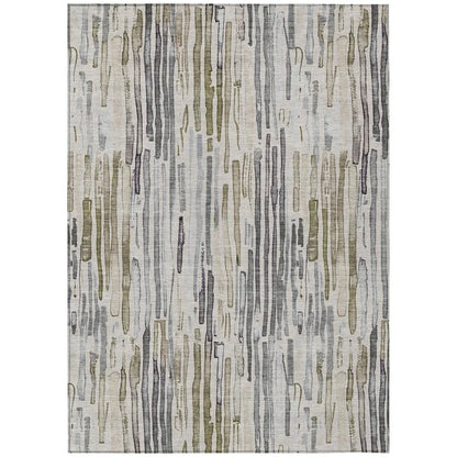 LOOMLAN Rugs Caelira Brown Washable Indoor-Outdoor Rug