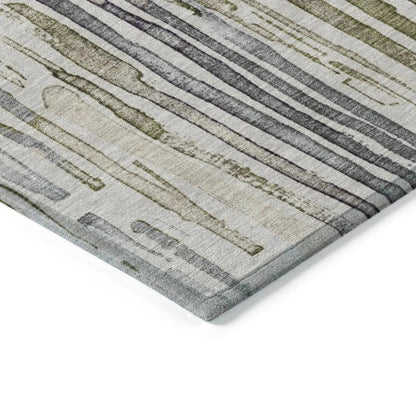 LOOMLAN Rugs Caelira Brown Washable Indoor-Outdoor Rug