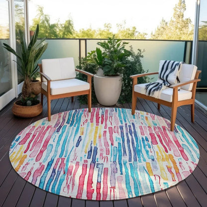 LOOMLAN Rugs Caelira Ivory Washable Indoor-Outdoor Rug