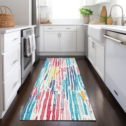 LOOMLAN Rugs Caelira Ivory Washable Indoor-Outdoor Rug