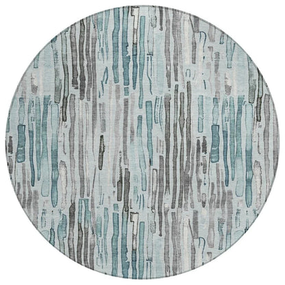 LOOMLAN Rugs Caelira Teal Washable Indoor-Outdoor Rug