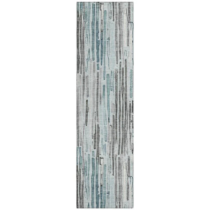 LOOMLAN Rugs Caelira Teal Washable Indoor-Outdoor Rug