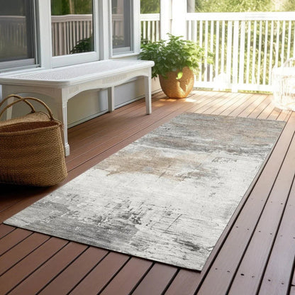 LOOMLAN Rugs Caelius Ivory Washable Indoor-Outdoor Rug