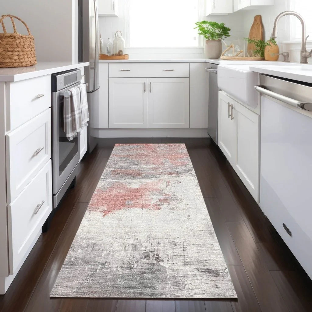 LOOMLAN Rugs Caelius Orange Washable Indoor-Outdoor Rug