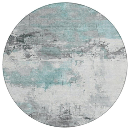 LOOMLAN Rugs Caelius Teal Washable Indoor-Outdoor Rug