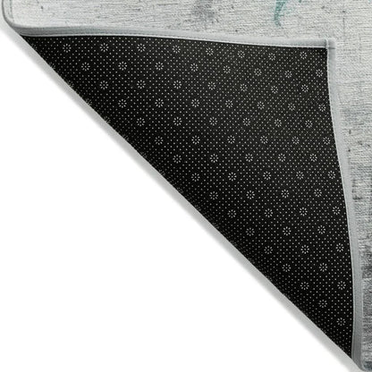 LOOMLAN Rugs Caelius Teal Washable Indoor-Outdoor Rug