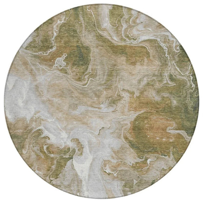 LOOMLAN Rugs Caelor Brown Washable Indoor-Outdoor Rug