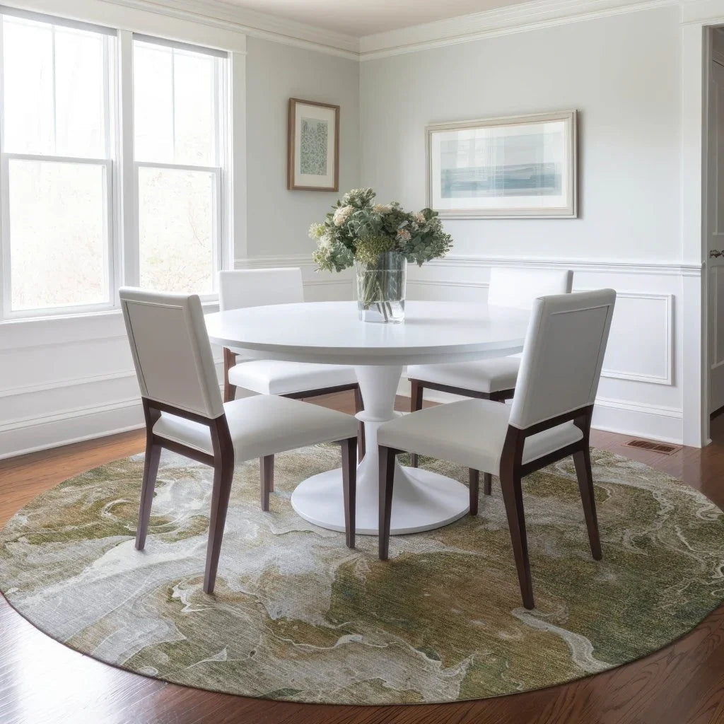 LOOMLAN Rugs Caelor Brown Washable Indoor-Outdoor Rug