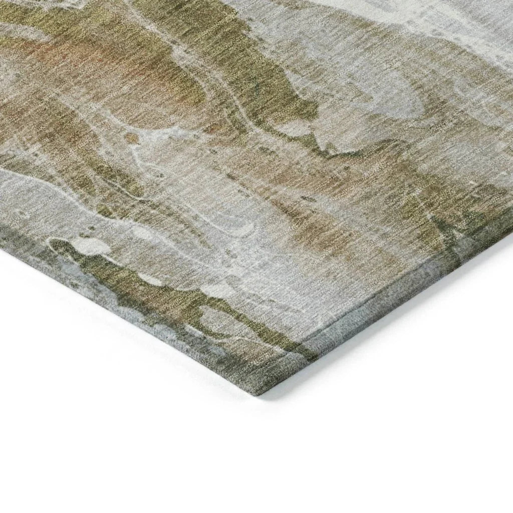 LOOMLAN Rugs Caelor Brown Washable Indoor-Outdoor Rug