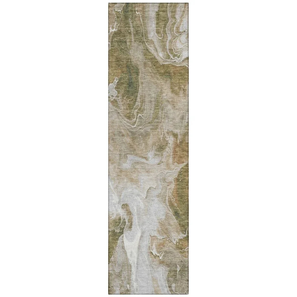 LOOMLAN Rugs Caelor Brown Washable Indoor-Outdoor Rug