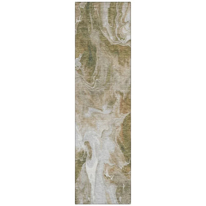 LOOMLAN Rugs Caelor Brown Washable Indoor-Outdoor Rug