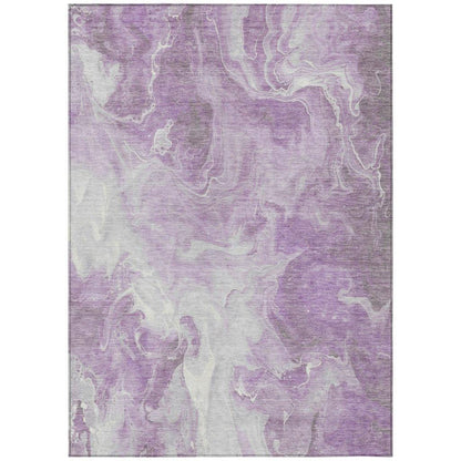 LOOMLAN Rugs Caelor Purple Washable Indoor-Outdoor Rug