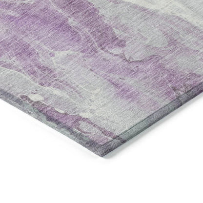 LOOMLAN Rugs Caelor Purple Washable Indoor-Outdoor Rug