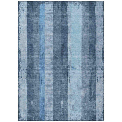 LOOMLAN Rugs Caelyn Blue Washable Indoor-Outdoor Rug