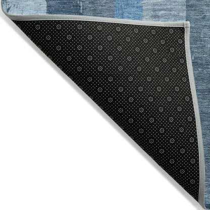 LOOMLAN Rugs Caelyn Blue Washable Indoor-Outdoor Rug