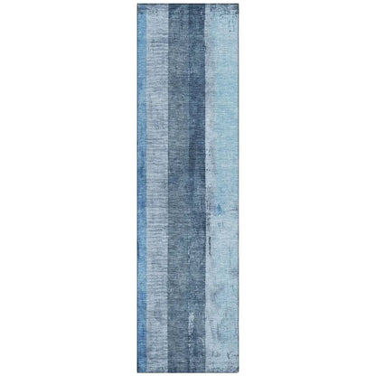 LOOMLAN Rugs Caelyn Blue Washable Indoor-Outdoor Rug
