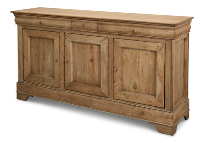 Cafe Au Lait Buffet Driftwood Finish-Sideboards-Sarreid-LOOMLAN