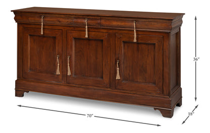 Cafe Au Lait Buffet Walnut-Sideboards-Sarreid-LOOMLAN