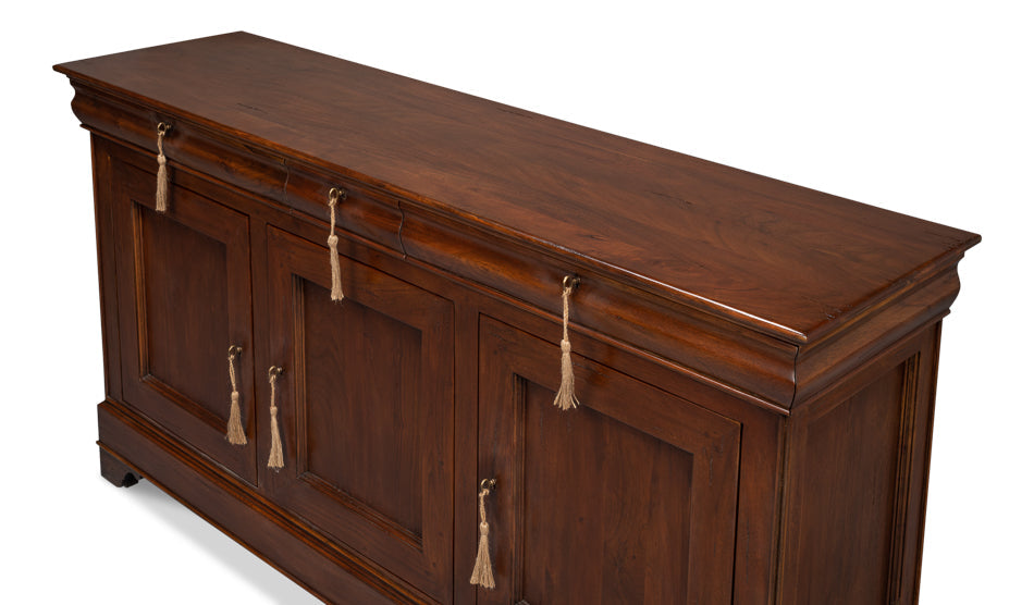 Cafe Au Lait Buffet Walnut-Sideboards-Sarreid-LOOMLAN